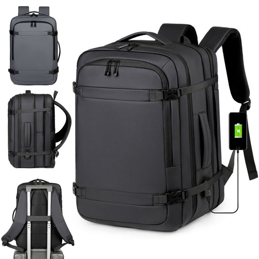 Men's Waterproof Derm Large Capacity Expansion Computer Business Backpack