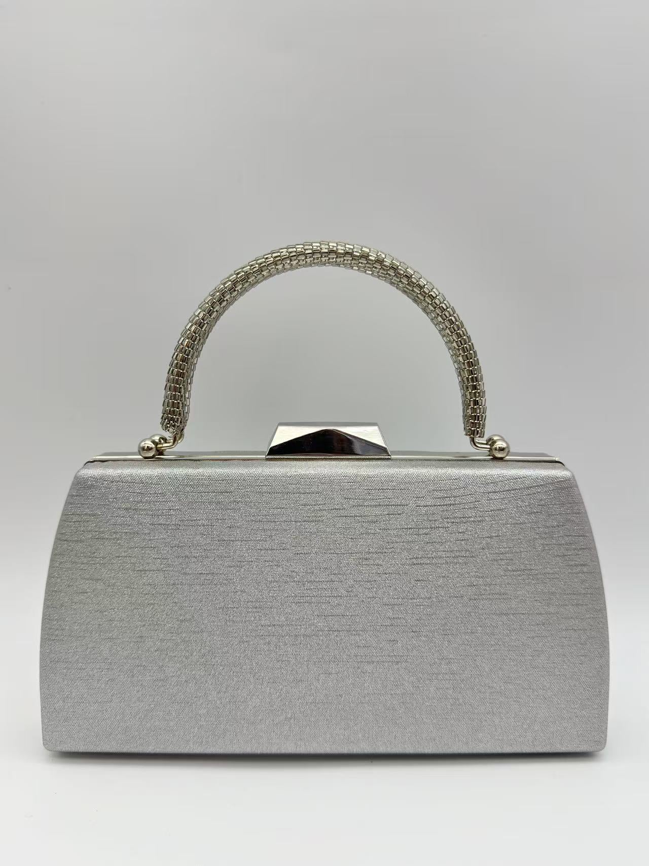Women's Fashion Satin Chain Hard Simple Clutch Buckle