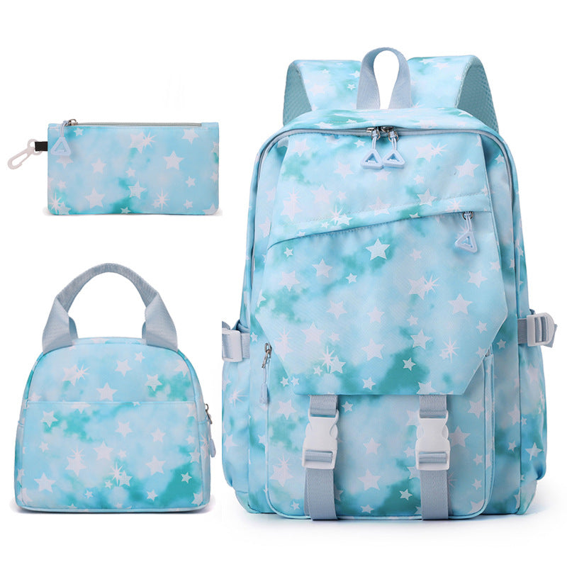 Printed For Primary Three-piece Set Simple Marbling Women's Shoulder Bag