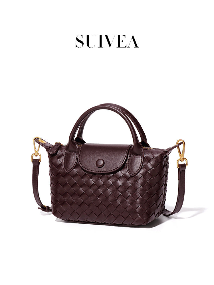 Women's French Classic Dumpling Retro Handmade Woven Fashion High Women's Handbag