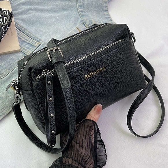 Pretty Women's Classic Fashion Wide Strap Small Square Bag