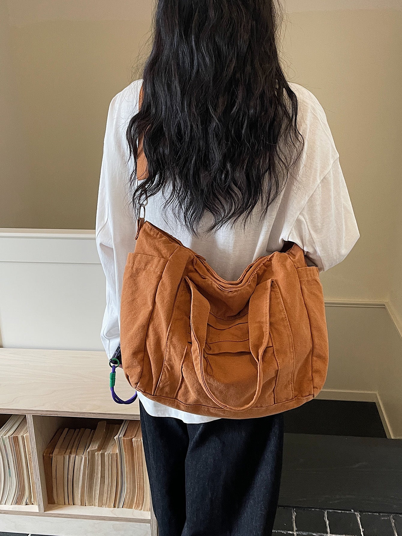 Women's Korean Style Nylon Cloth Lightweight Large Capacity Waterproof Hand Women's Messenger Bag