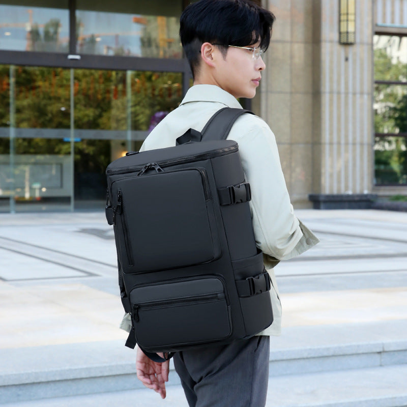 Men's Multifunctional Derm Computer Black Lightweight Business Backpack