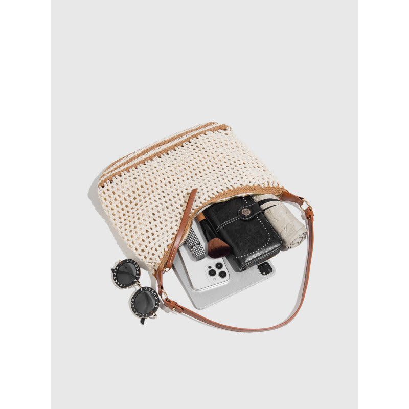 Hollow Woven Vacation Beach Fashion Large Tote Bags