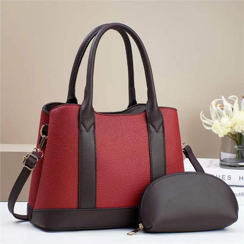Stitching Mother Contrast Color Fashion Trendy Small Square Bag
