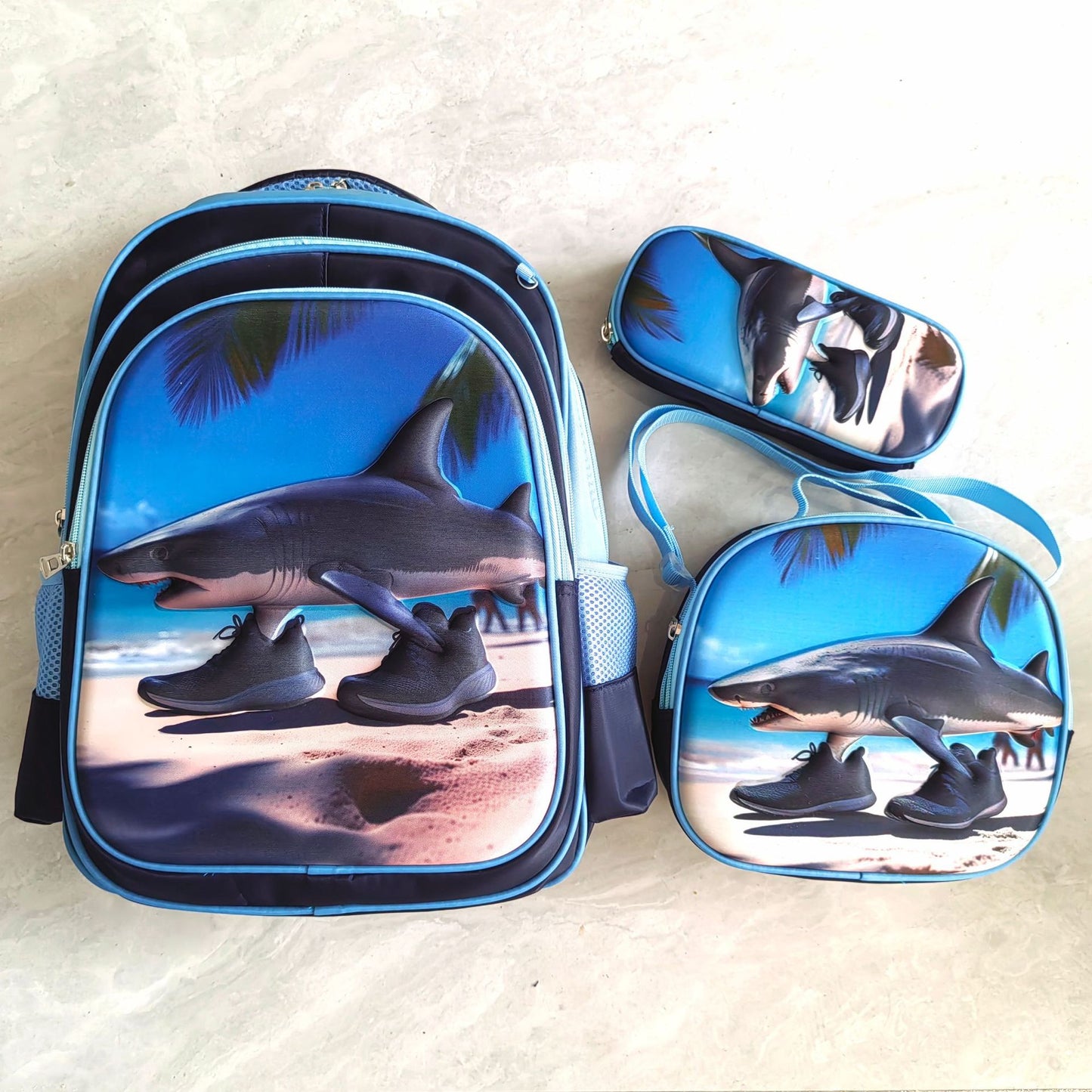 Children's Three-piece Pencil Lunch Waterproof Insulation Inch Children's Backpacks