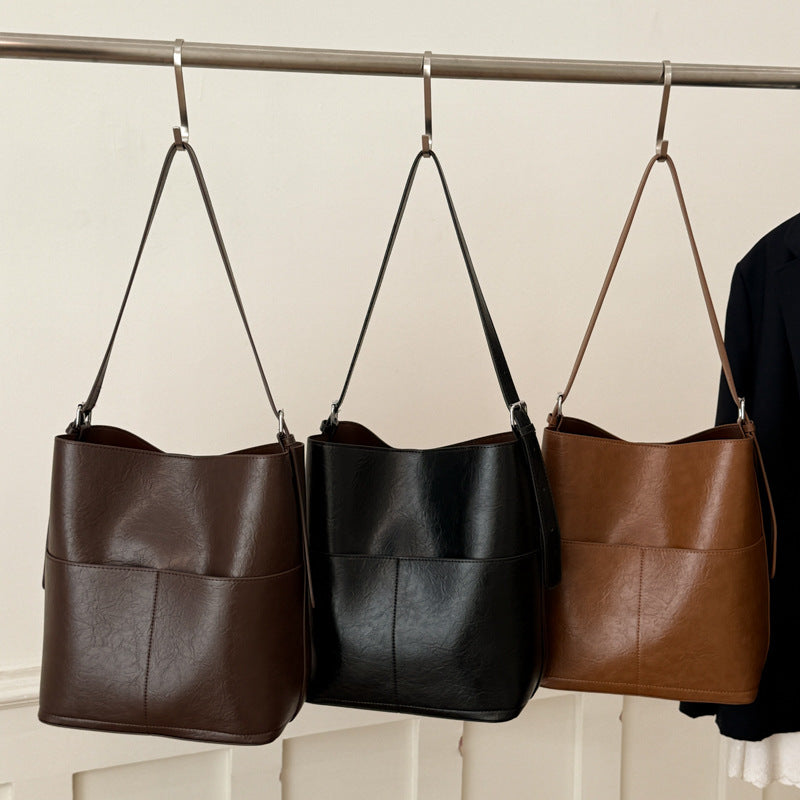 Retro Texture Outing Simple Large Capacity Women's Shoulder Bag
