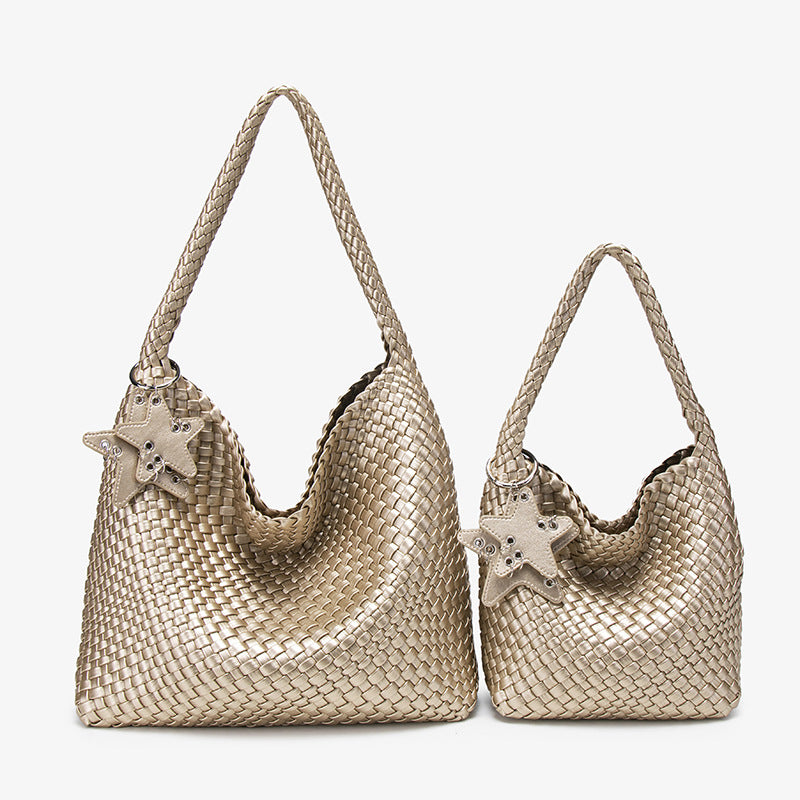 Women's Woven Fashion Large Capacity Pendant Tote Bags