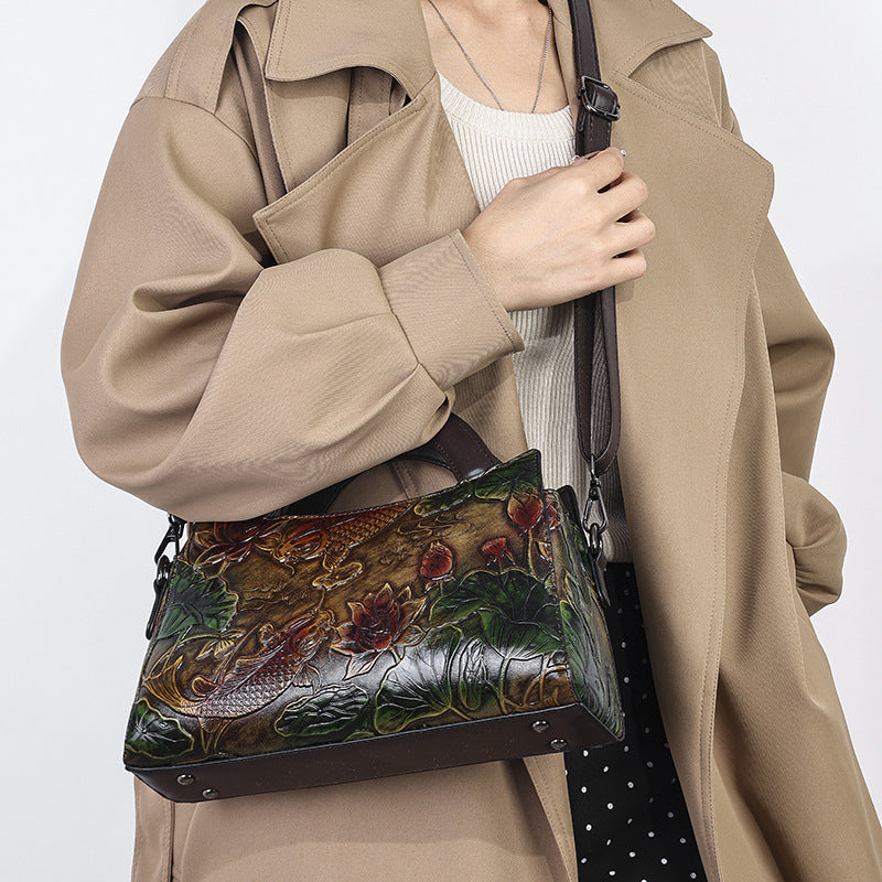 Fashion Alligator Print Temperament Mom Commute National Women's Messenger Bag