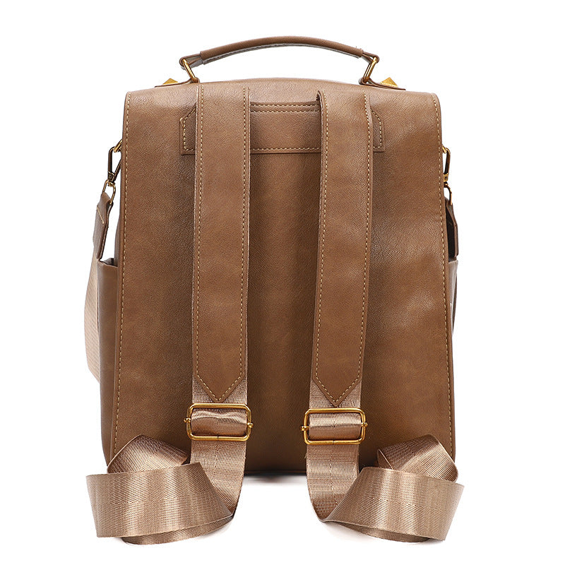Women's Korean Retro British Style College Simple Fashion Leisure Backpack