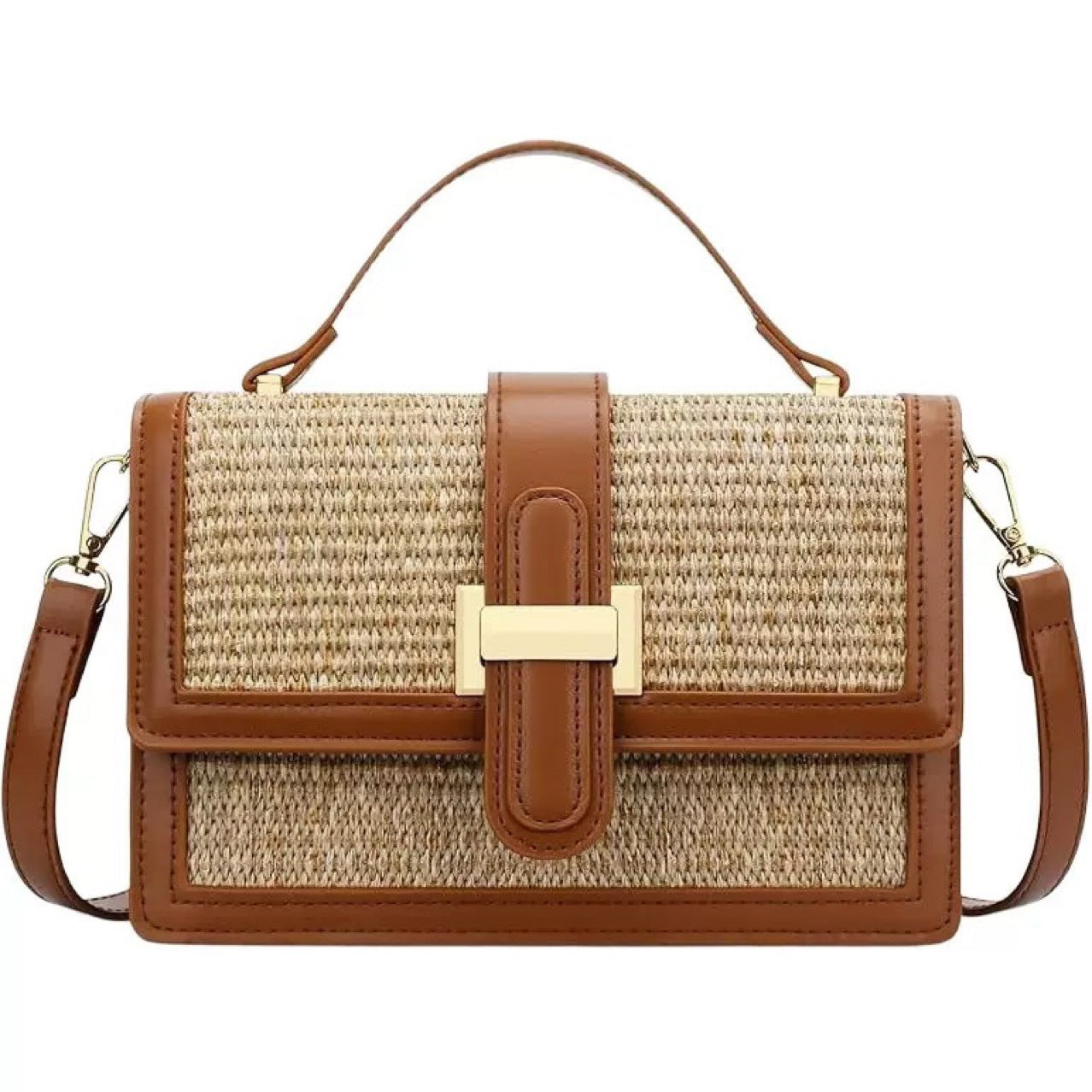 Popular Women's Woven Simple High-grade Beach Small Square Bags