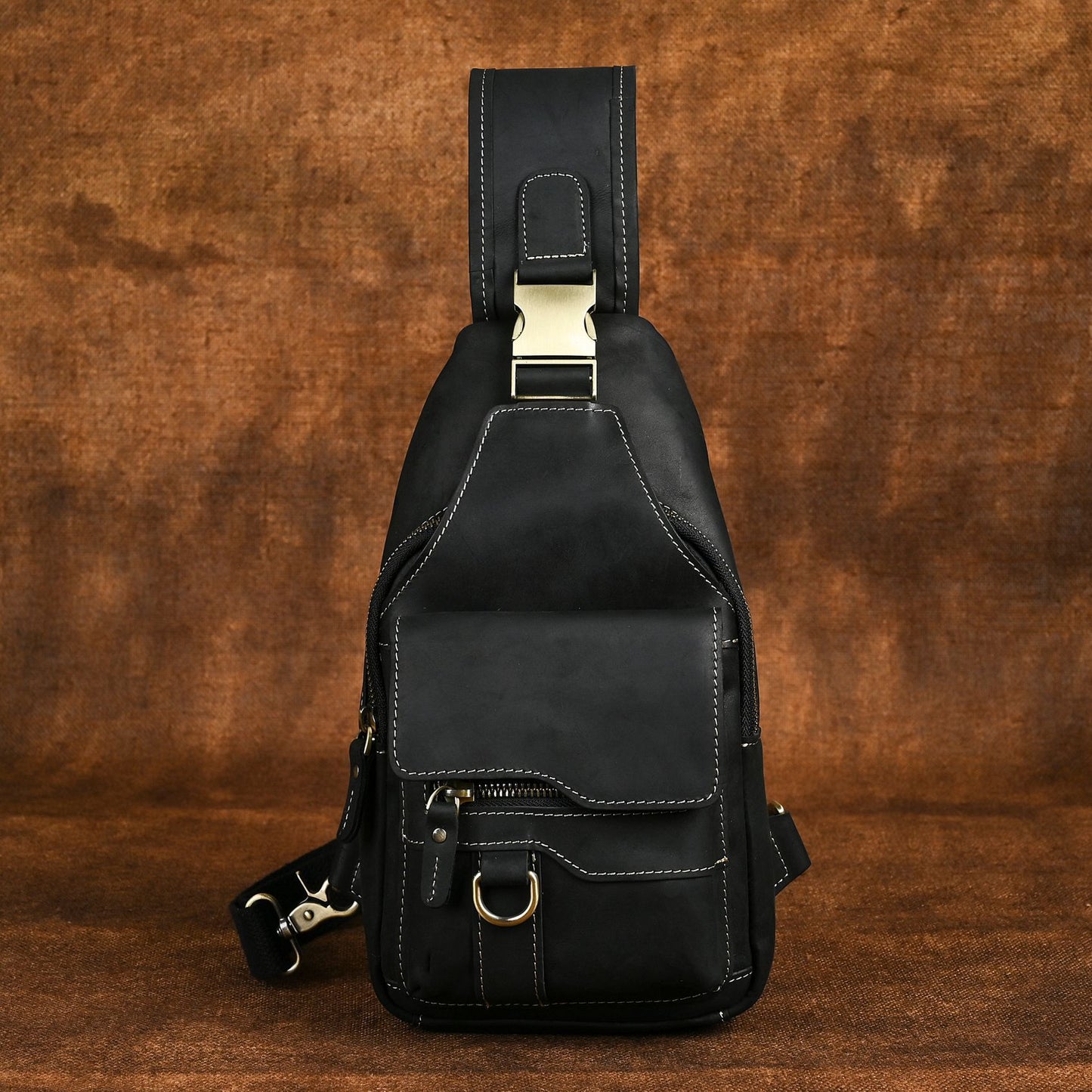 Men's Top Layer Crazy Horse Skin Cowhide Retro Bags