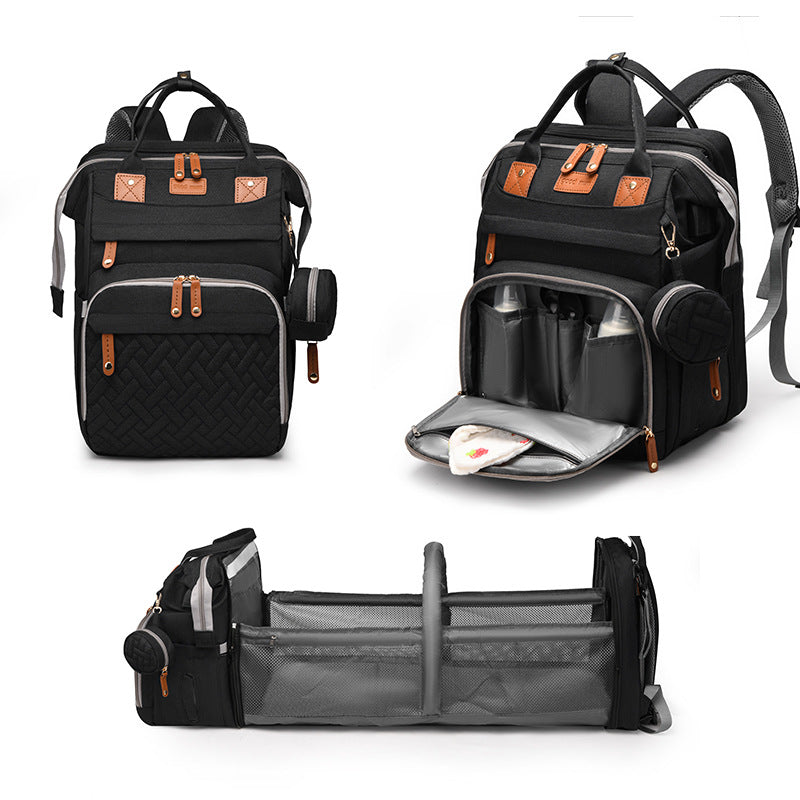 Portable Crib Large Capacity Lightweight Diaper Multifunctional Folding Bags