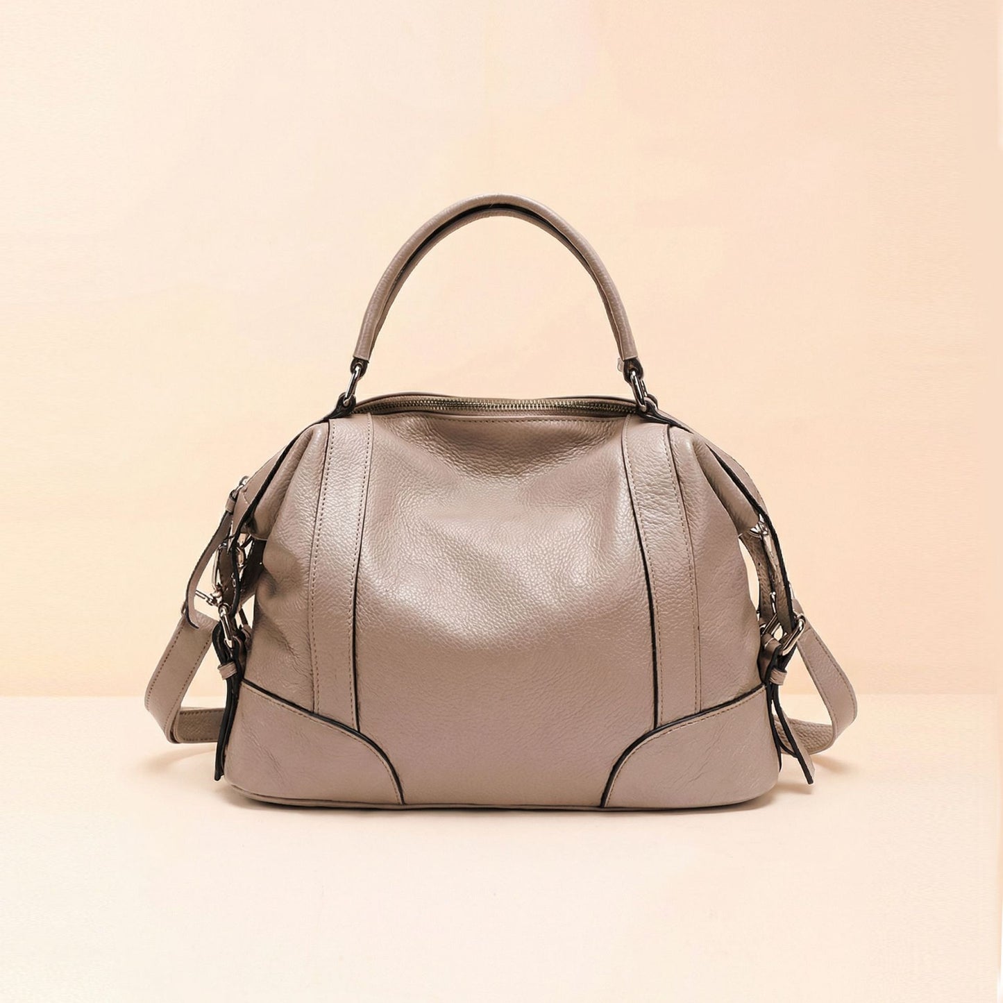 Women's Genuine Leather Large Capacity Boston Fashion Women's Handbag