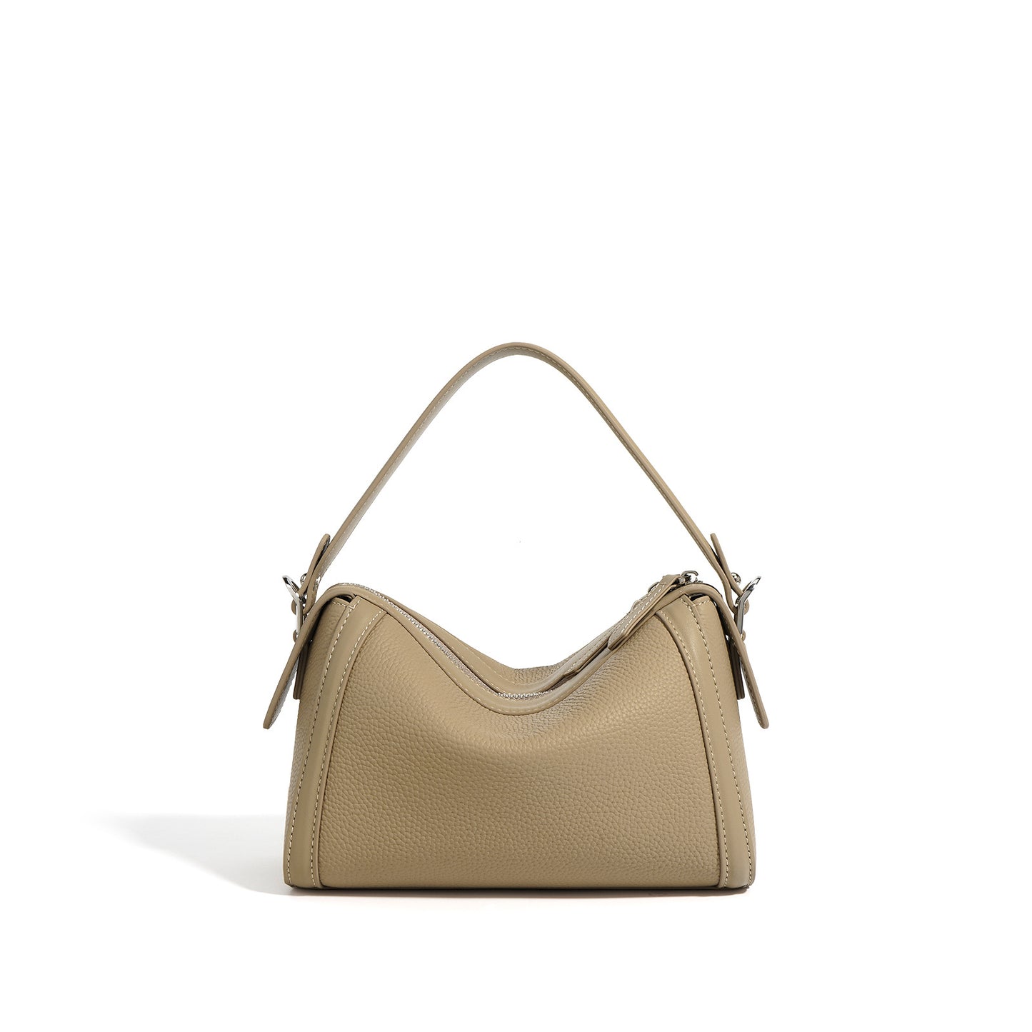 Women's Authentic Leather Tactile Feel Simple Boston Women's Shoulder Bag