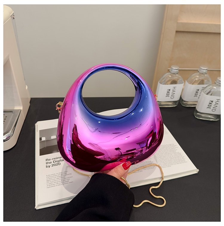 Women's High-grade Color Curved Moon Fashionable Bags