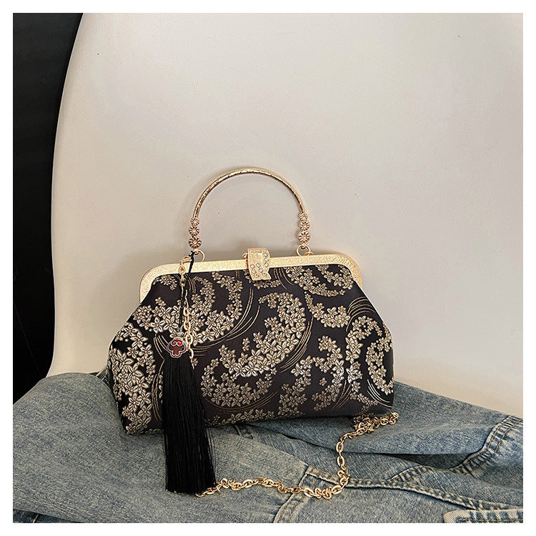 Women's Style Dinner Elegant Chinese Silk Embroidery Clutch Handbags