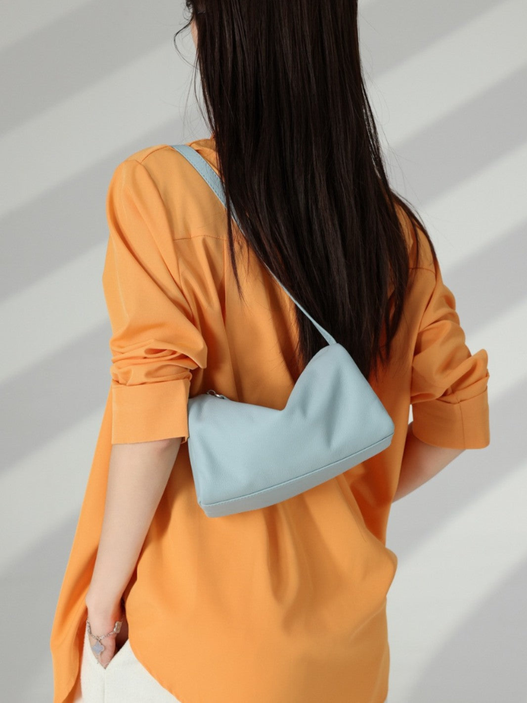 Women's Soft Cowhide Boston Style Pillow Genuine Bags