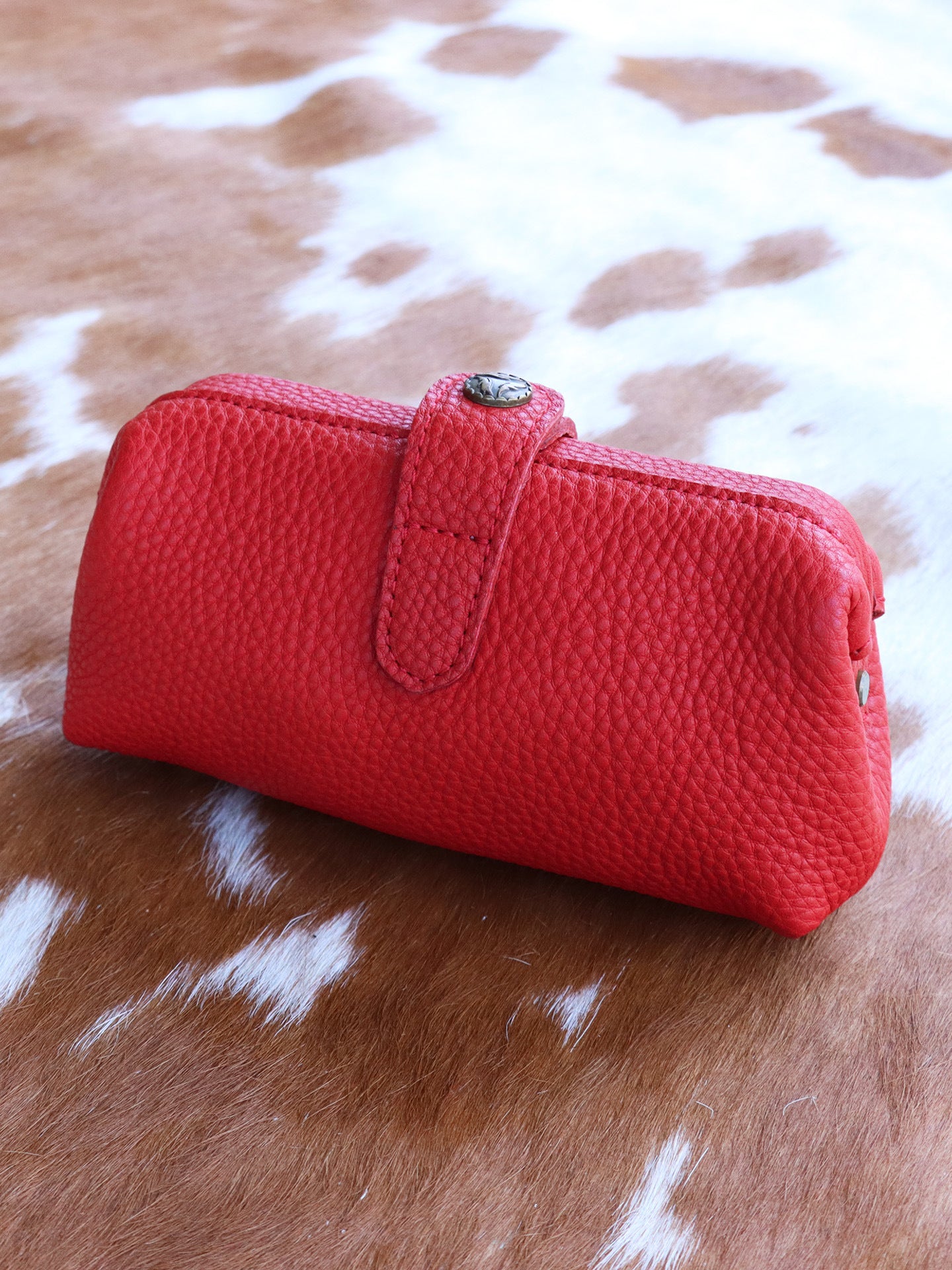 Retro First Layer Cowhide Genuine Leather Antique Women's Clutch