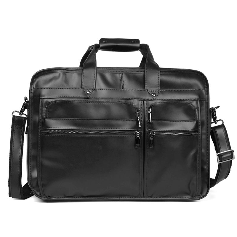 Men's Horse Leather Genuine Large Capacity Commuter Men's Briefcase