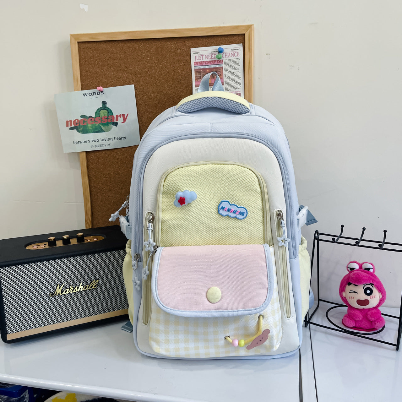 Korean Style Good-looking Dopamine Contrast Color Primary Secondary College Student Schoolbag