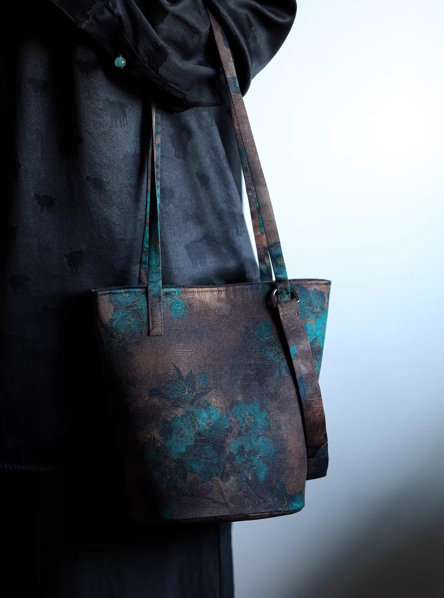 Women's Yarn Song Dynasty Brocade Large Capacity Commuter Chinese Women's Messenger Bag