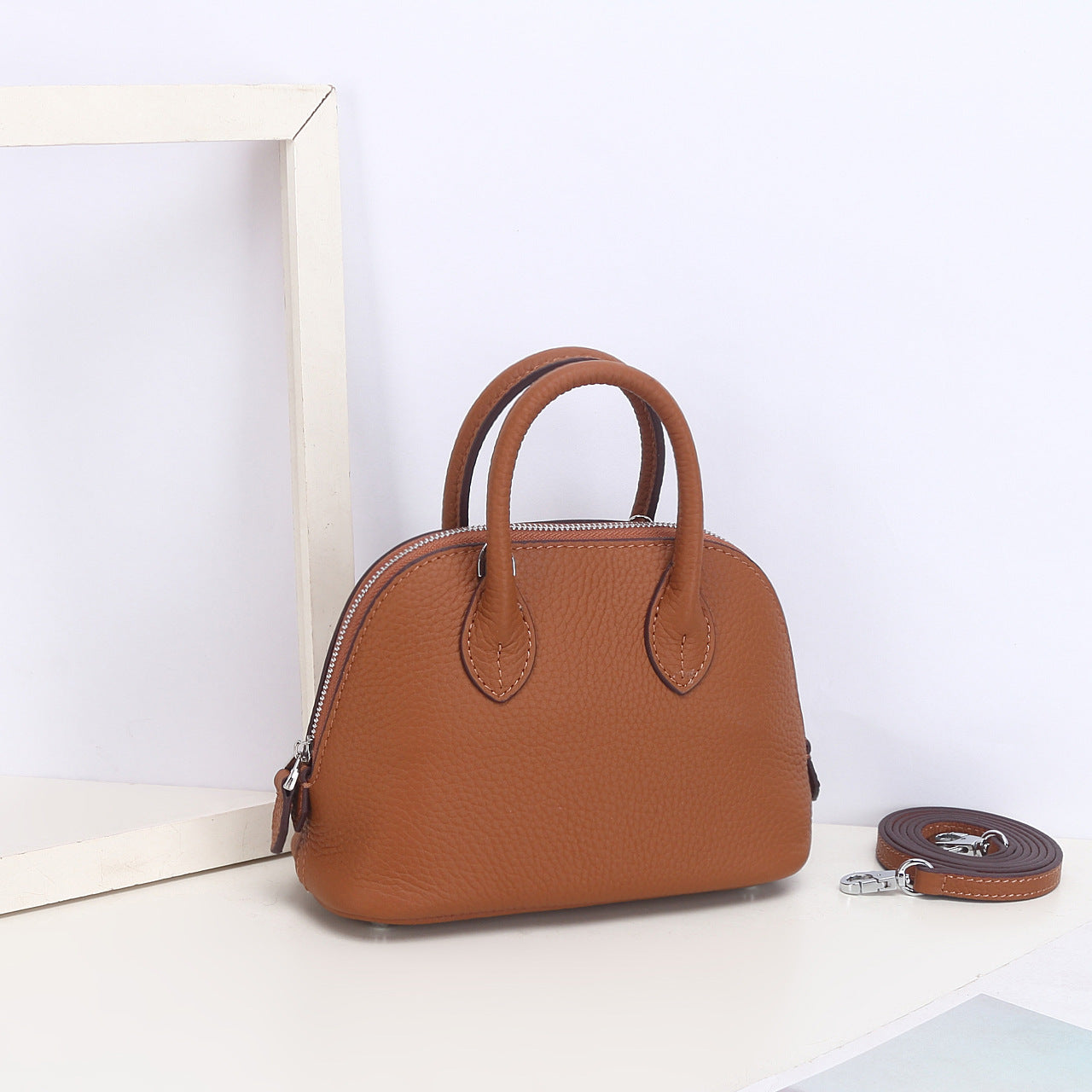Mini Shell Female Authentic Leather Tactile Women's Messenger Bag