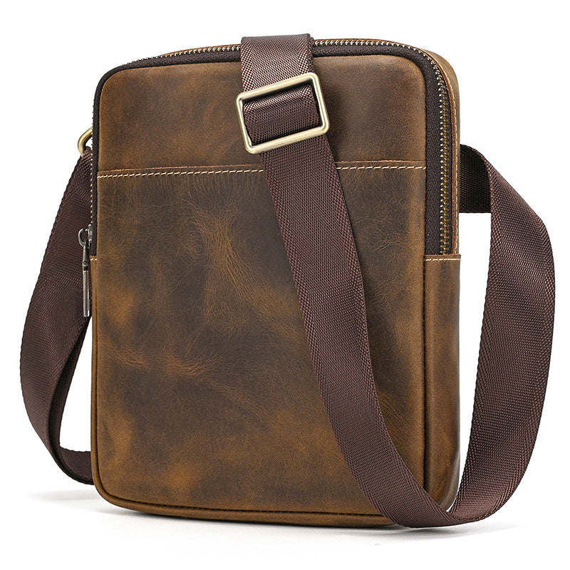 Men's Leather Fashion Crazy Horse First Layer Men's Shoulder Bag