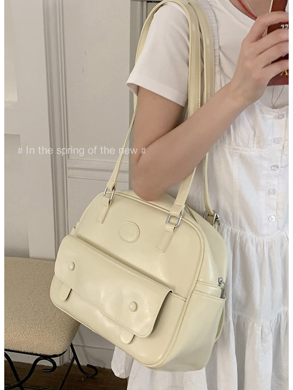 Women's Korean Style Underarm Fashion Preppy Large Tote Bag