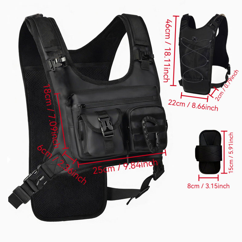 Unisex Running Cycling Water Large Capacity Men's Chest Bag