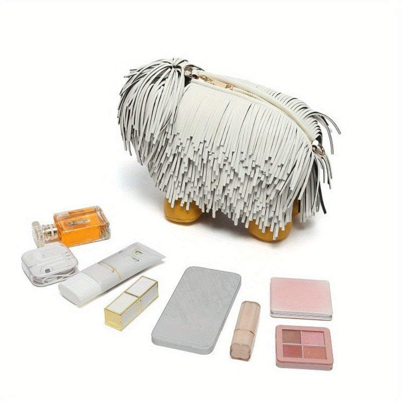 Cute Creative Funny Dog Personality Design Shepherd Tassel Handbags