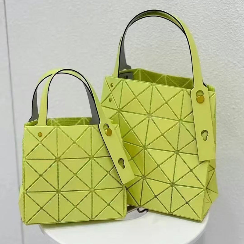 Women's Diamond Fashion Geometric Box Portable Tote Bags