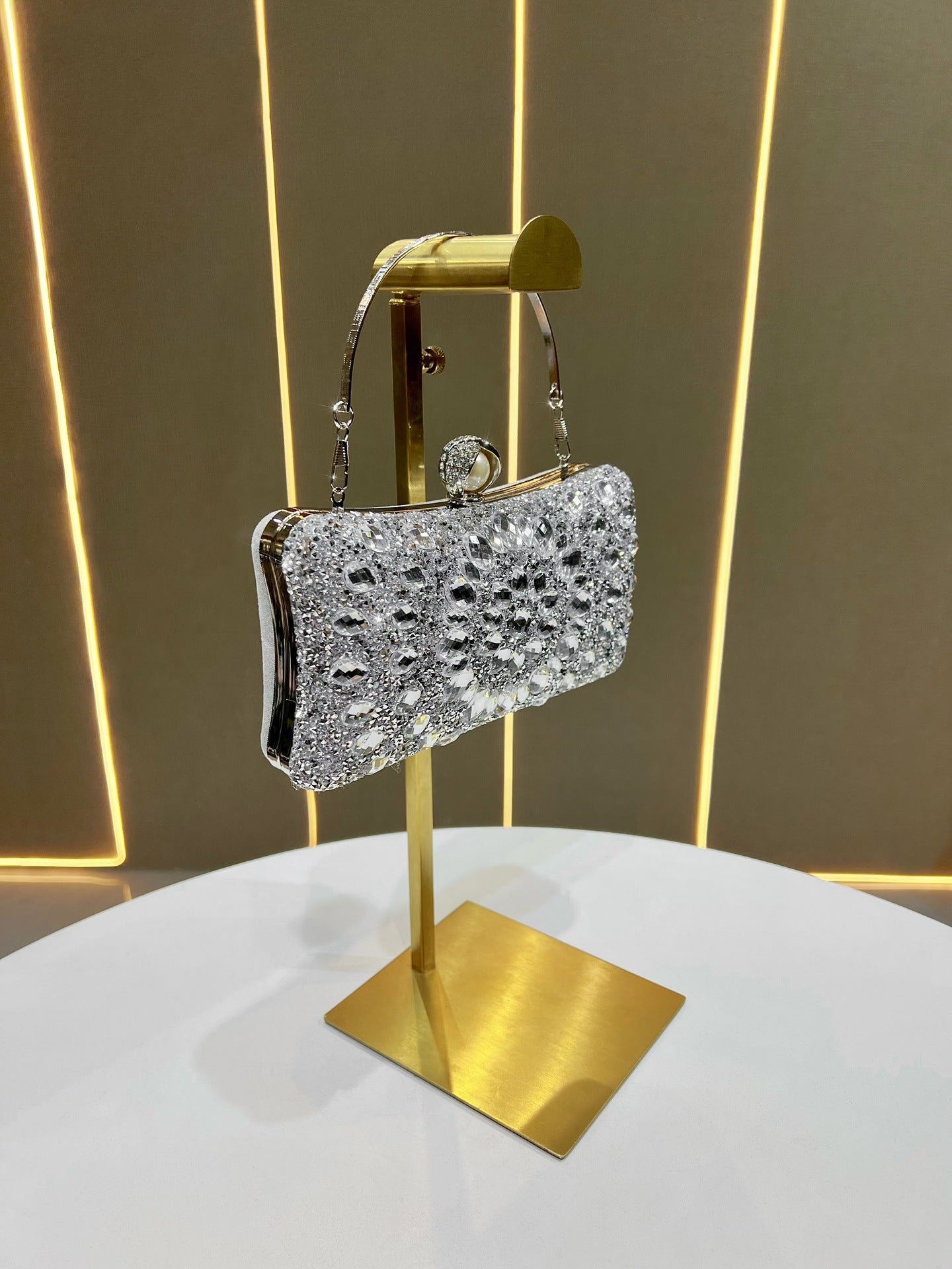 Women's High-grade Fashion Clutch Light Luxury Rhinestone Dinner Bag