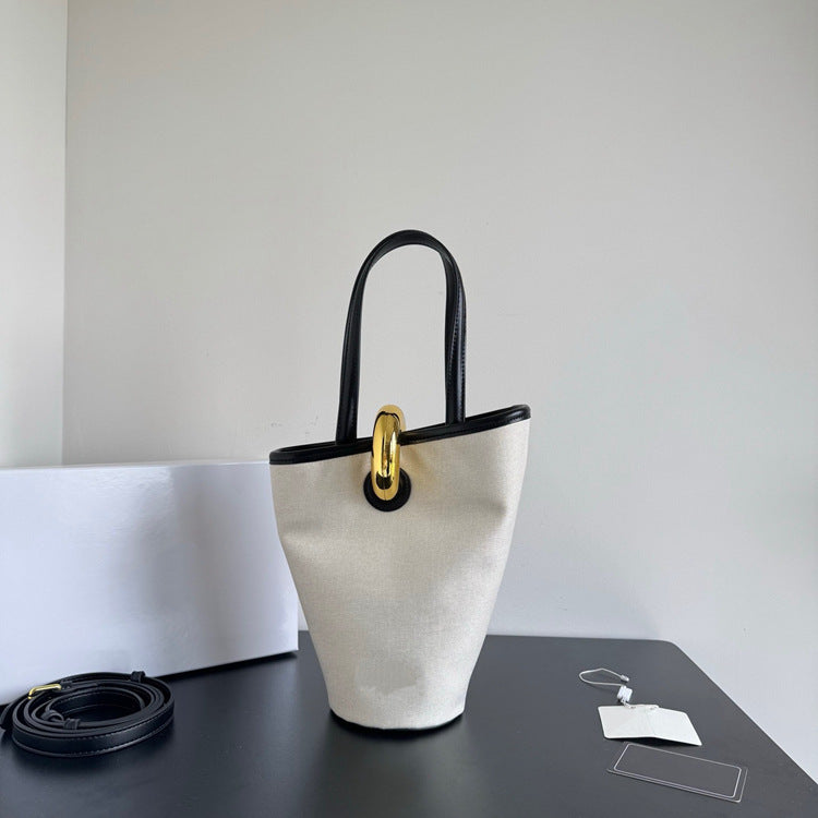 Women's Bracelet Straw Woven Gold Vegetable Basket Women's Shoulder Bag