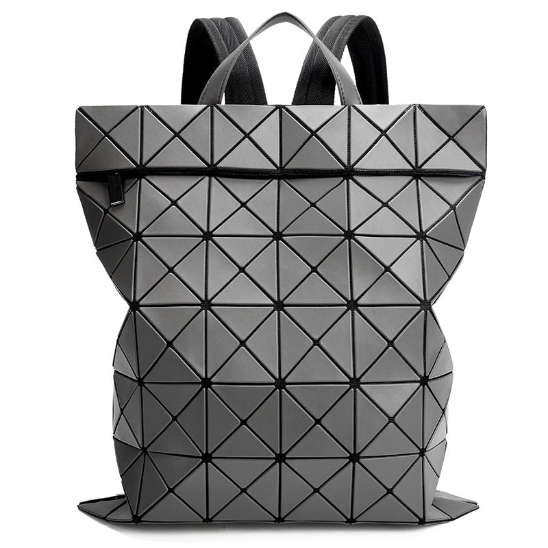 Women's Personality Rhombus Large Capacity Trendy Cool College Student Schoolbag
