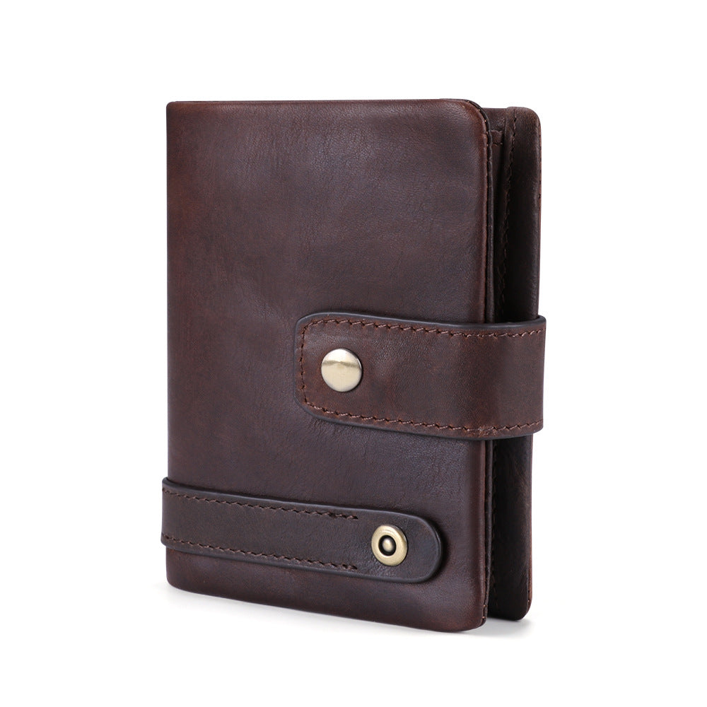 Men's Crazy Horse Leather High Sense Vintage Men's Wallet