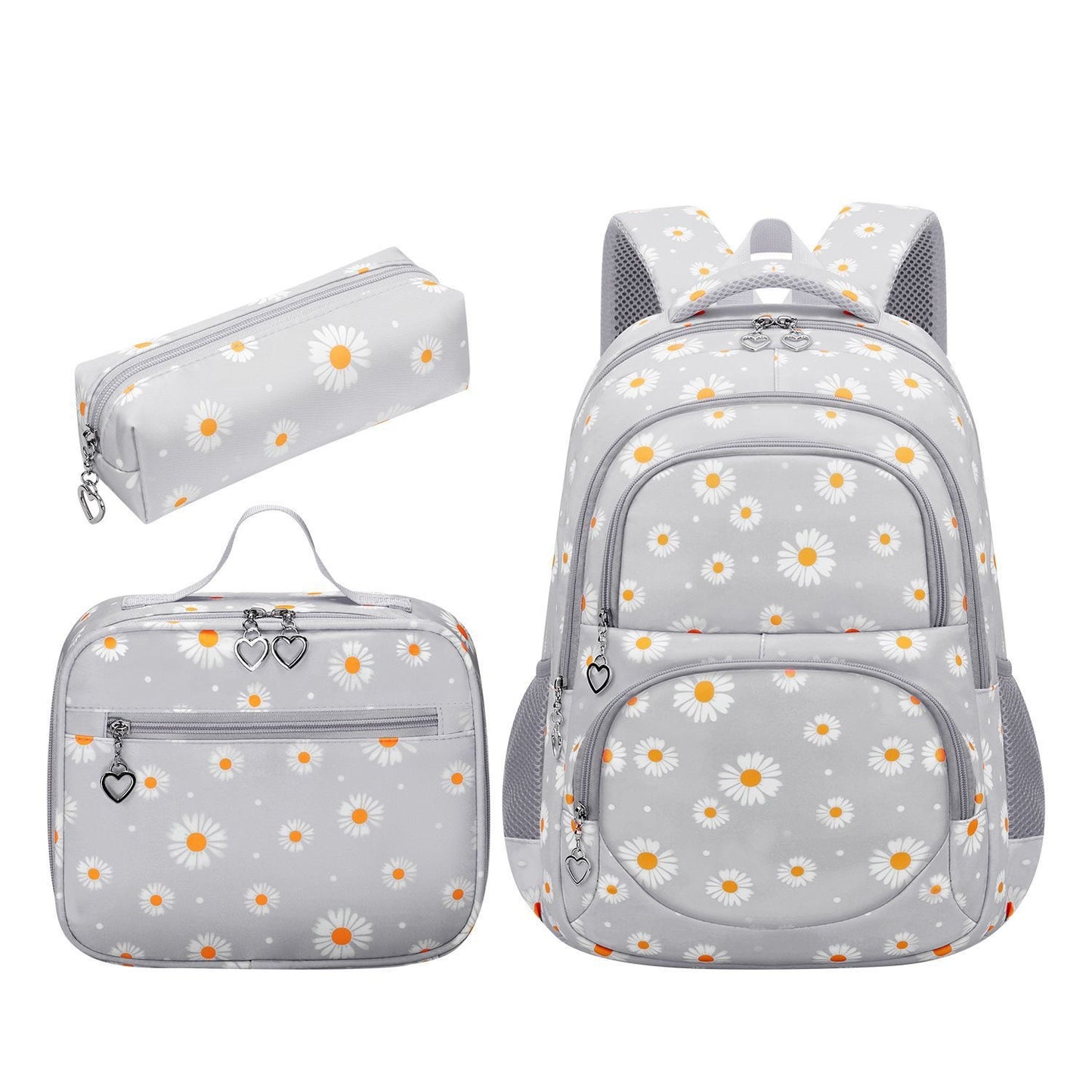 Chrysanthemum Three-piece Large Capacity Waterproof Little Backpacks