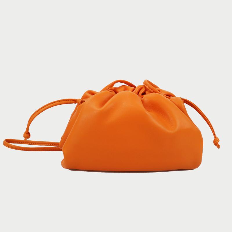 Women's Color Soft Cowhide Pleated Dumpling Fashion Trendy Clutch Dinner Cloud Women's Messenger Bag