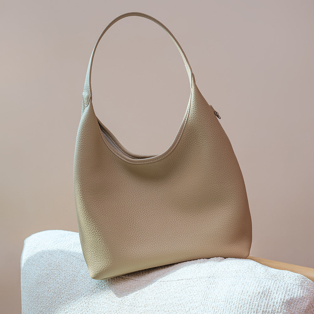 Women's Large Capacity Underarm Genuine Leather High-grade Handbags