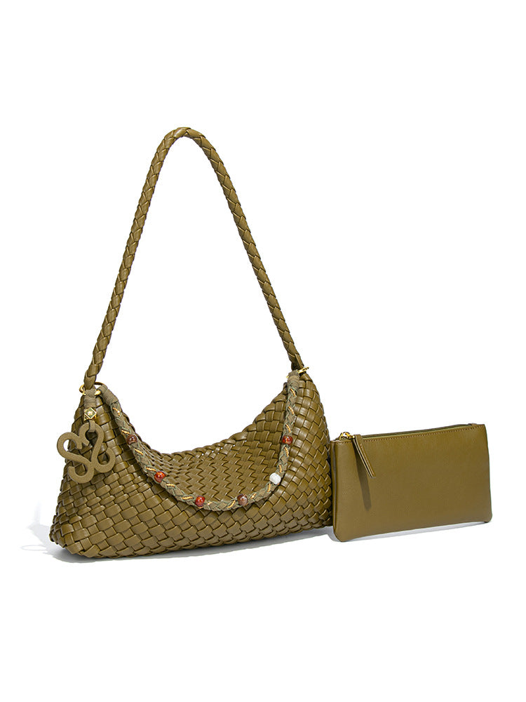 Women's Hand-woven Dumpling Simple Fashion High Sense Women's Shoulder Bag