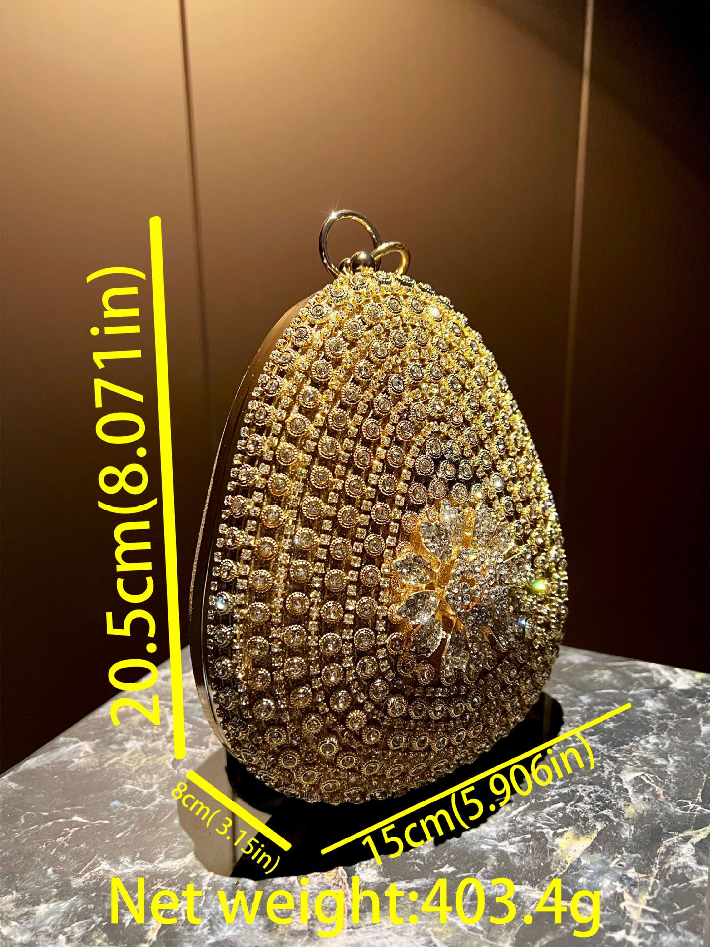 Women's Rhinestone Fashionable Elegant Clutch Light Luxury Dinner Bag