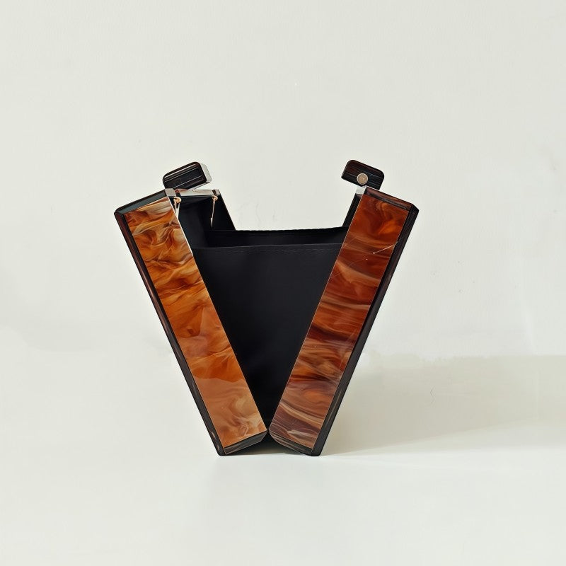 Fashion Rattan Acrylic Splicing Banquet Clutch Dinner Bag