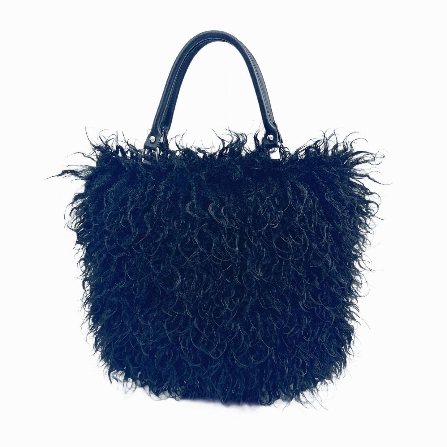 Women's Fashion Sense Fur Large Capacity Imitation Sheep Beach Tote Bags