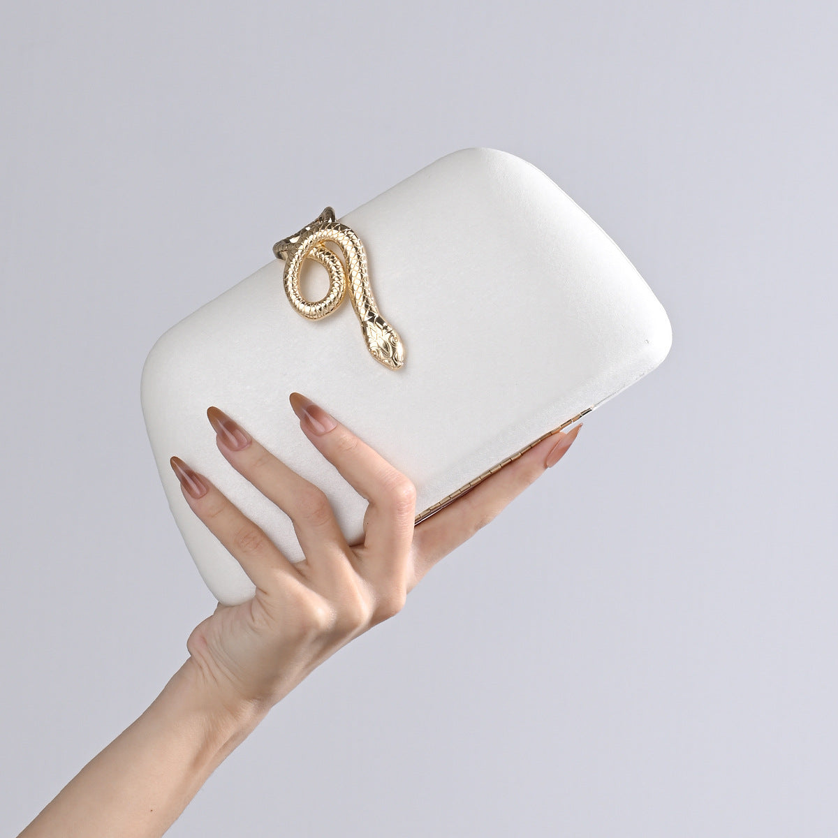 Metal Snake-shaped Design Clutch Dress One Chain Dinner Bag