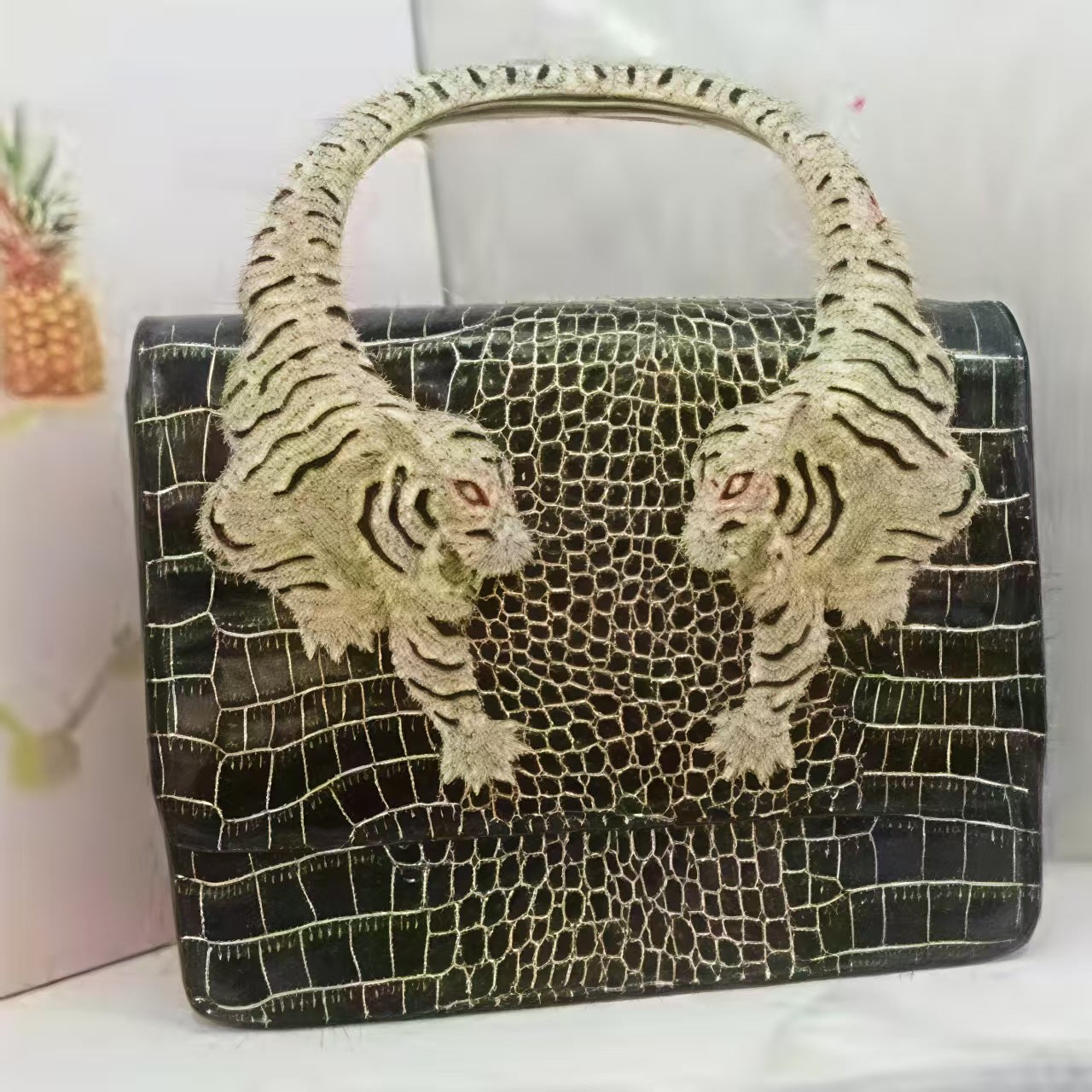 Fashion Creative Durable Tiger Crocodile Pattern Shoulder Bags