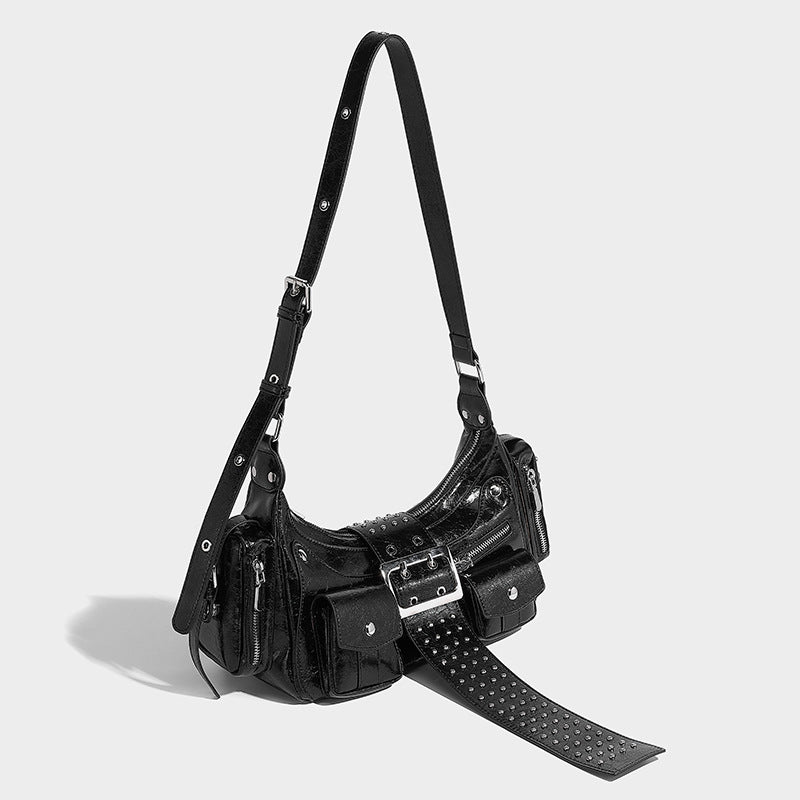 Trendy Underarm Motorcycle Niche Punk Hot Women's Shoulder Bag