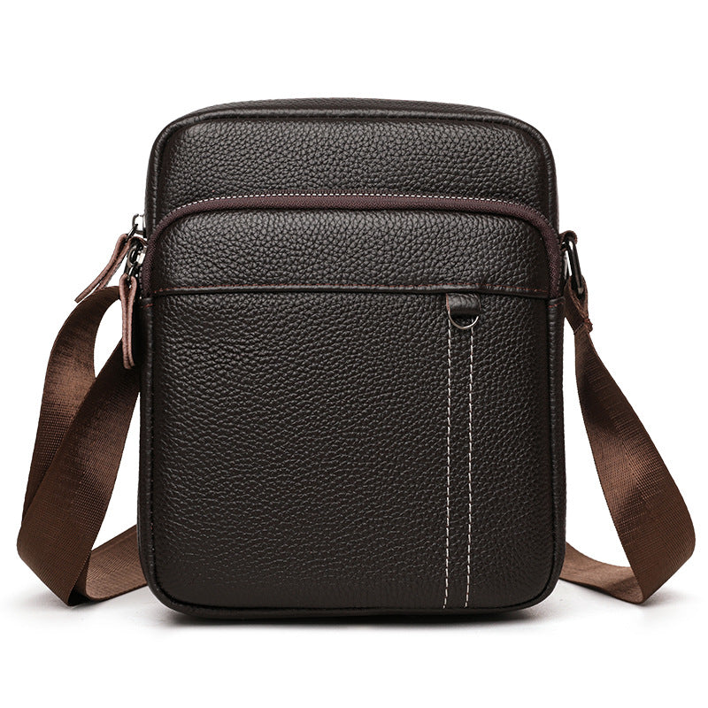 Men's Layer Cowhide Leather Fashion Business Genuine Large Capacity Bags