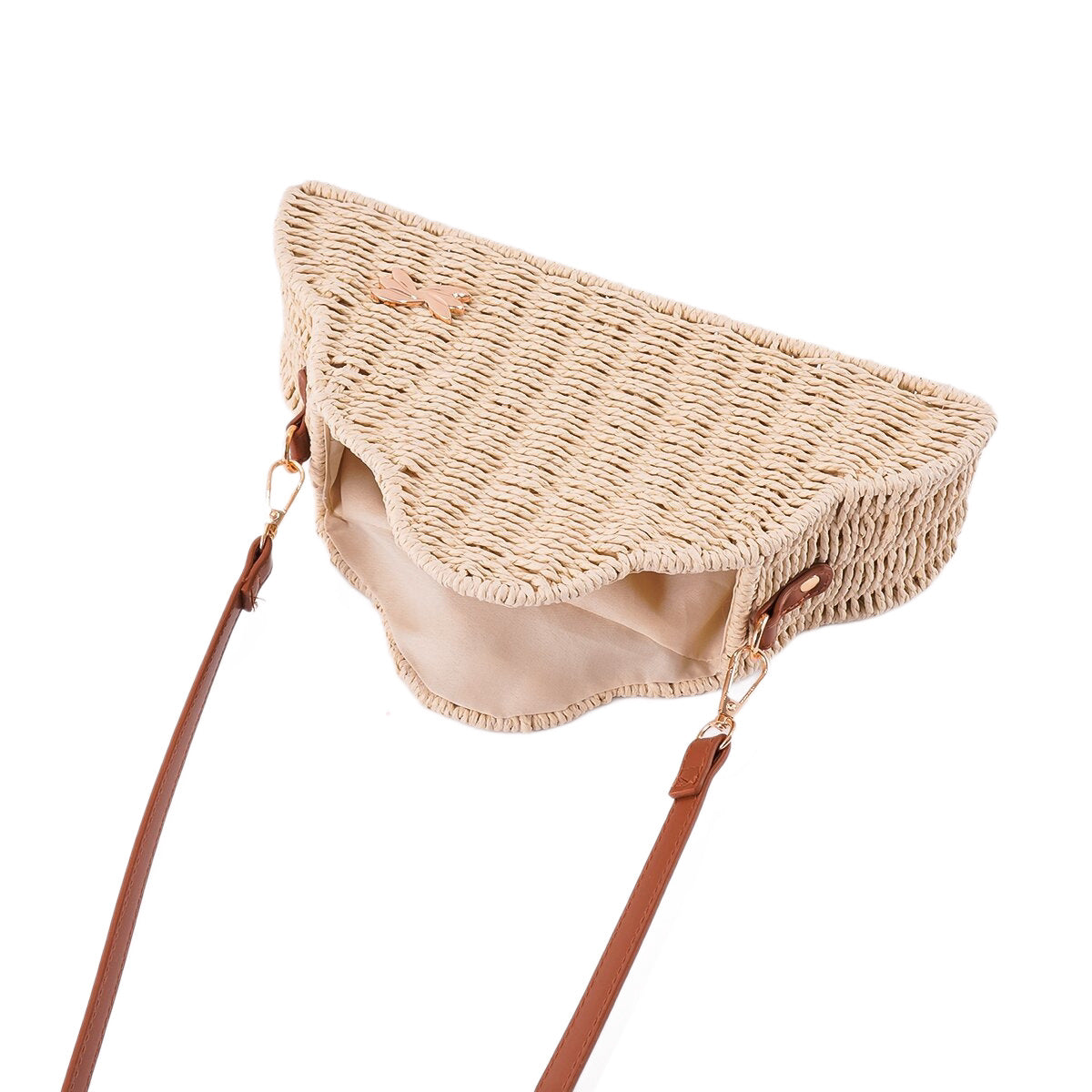 Paper String One Straw Scallop Woven Bags