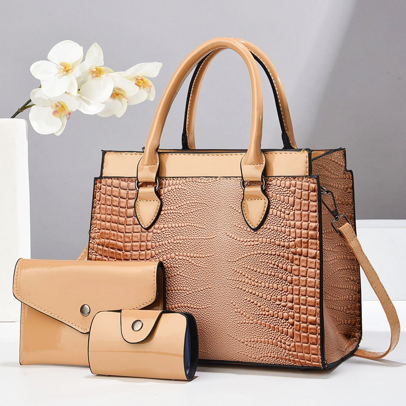 Women's City Alligator Print Mother Three-piece Women's Handbag