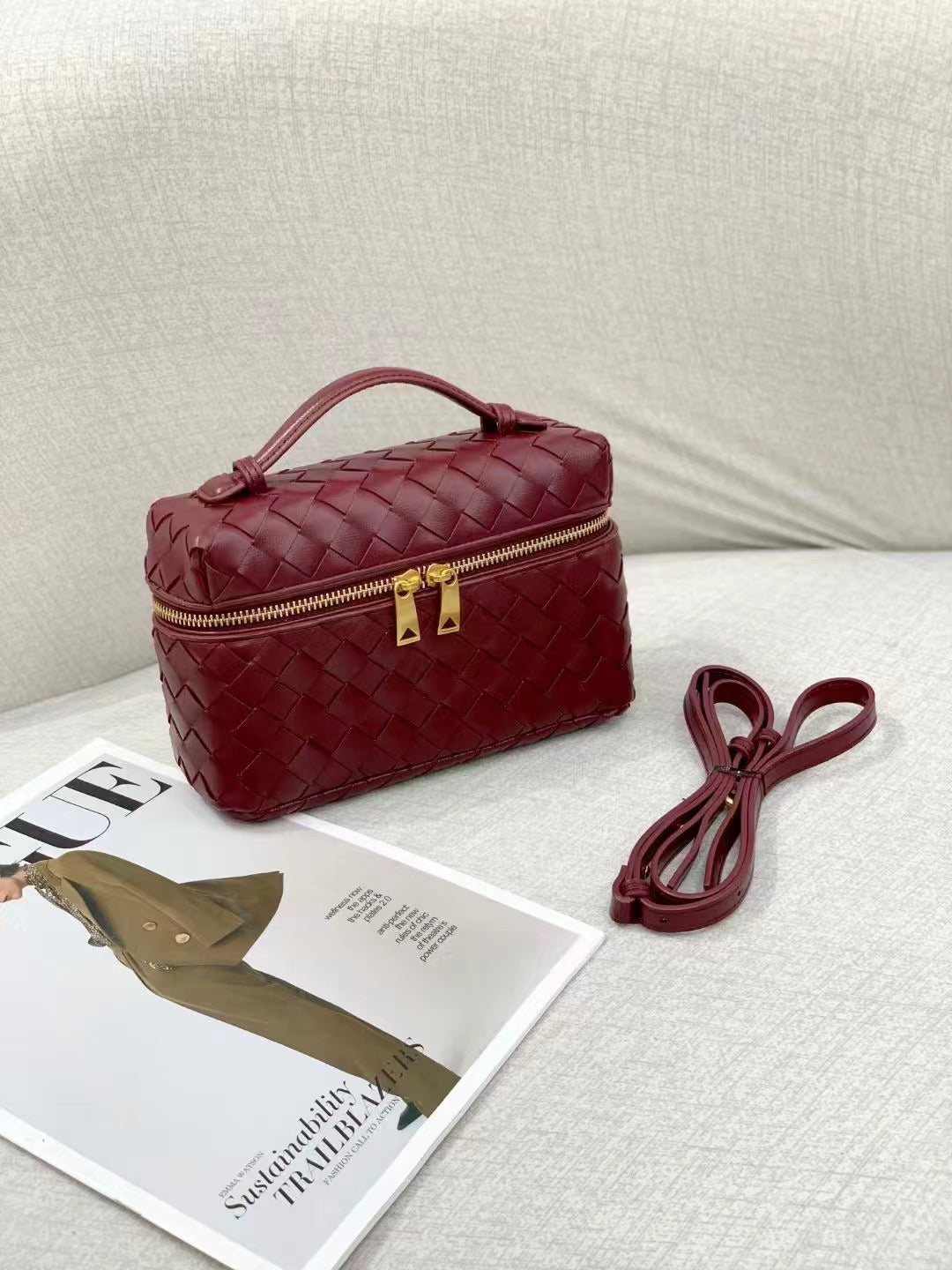 Women's Box Diamond Check Chain For Handbags